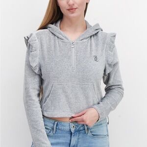 Juicy Couture Light Gray Zip-Up Hoodie